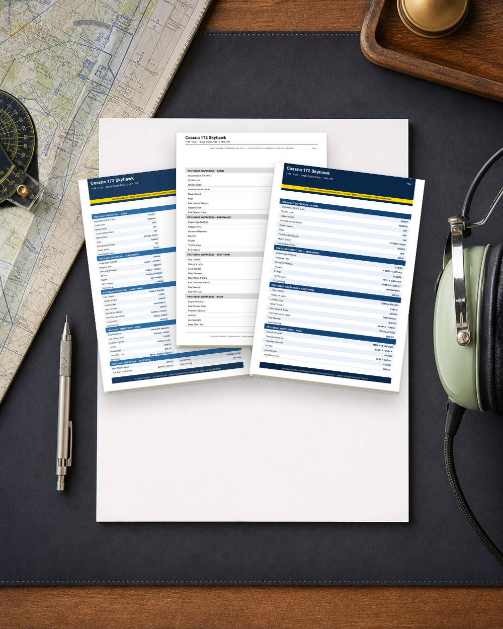 C172 Checklist Style Pack - 3 PDF Downloads