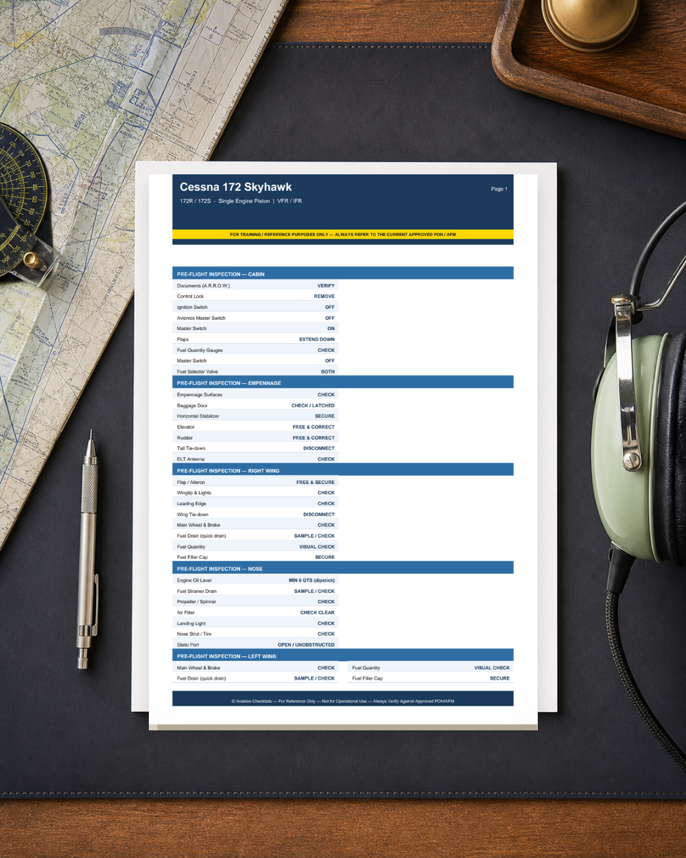 C172 Two-Column Checklist PDF