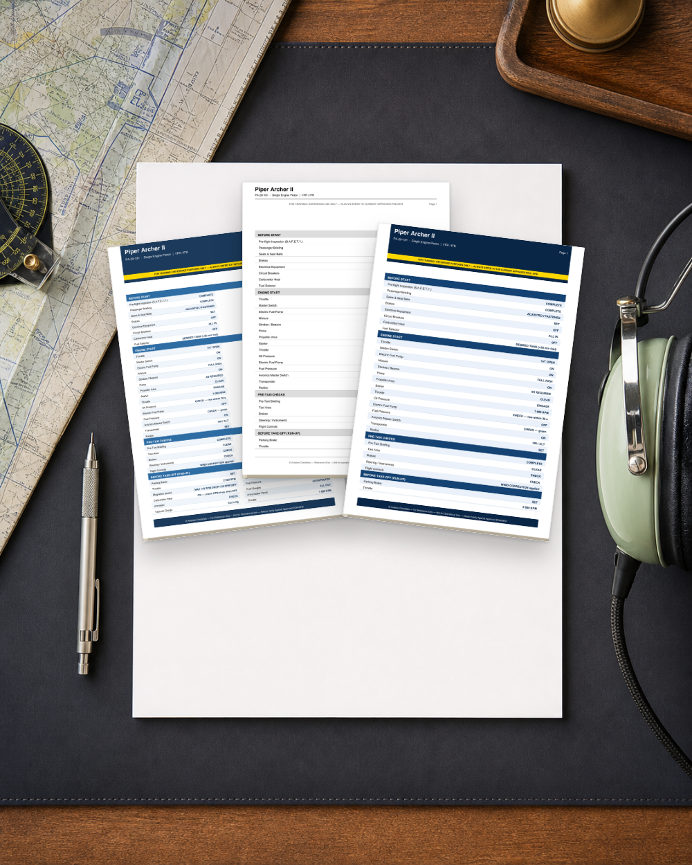 PA28 Checklist Style Pack - 3 PDF Downloads